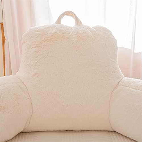 A Nice Night Faux Fur Reading Pillow Bed Wedge Large Adult Children Backrest - Image 3