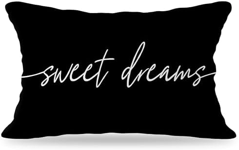 Sweet Dreams Pillow Cover 12x20, Decorative Throw Pillow Covers by YeiHe