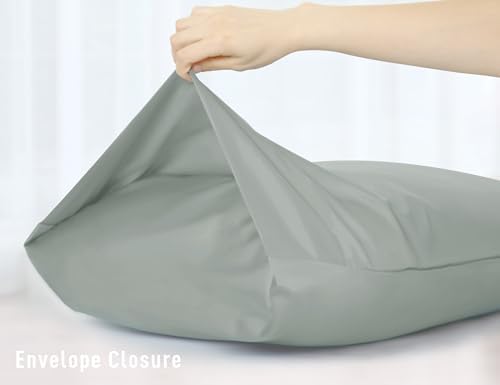 Sunflower Body Pillowcase Cotton Long Pillow Cover 1 Pack, Storm Grey - Image 4