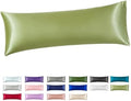 Silk Like Satin Body Pillowcase, Sage Green, 1 Pack, 20x54 Inches by VCUSUELER