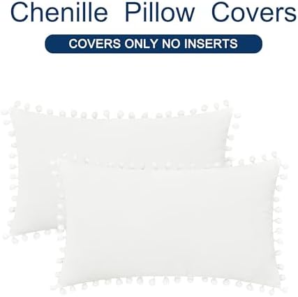 CaliTime Decorative Couch Throw Pillow Covers 12 X 12 Inches True White - Image 6