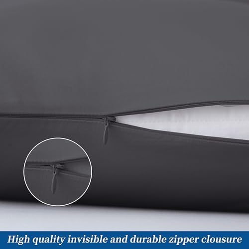 Queen Size Pillow Protector Set of 2, 100% Egyptian Cotton Pillow Cases - Image 4