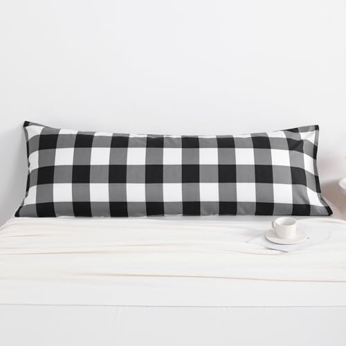 NTBAY Body Buffalo Pillowcase, 1800 Thread Brushed Microfiber Black and White - Image 2