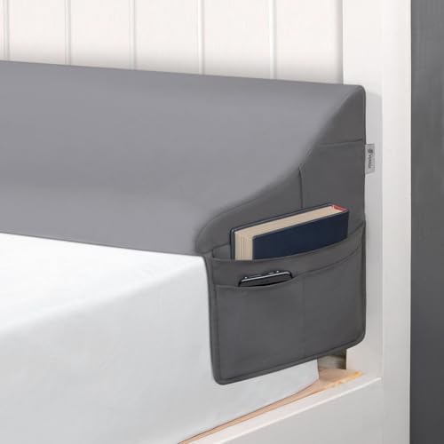 Vekkia Bed Wedge Pillow for Headboard, Bed Gap Filler Twin Gray by Vekkia
