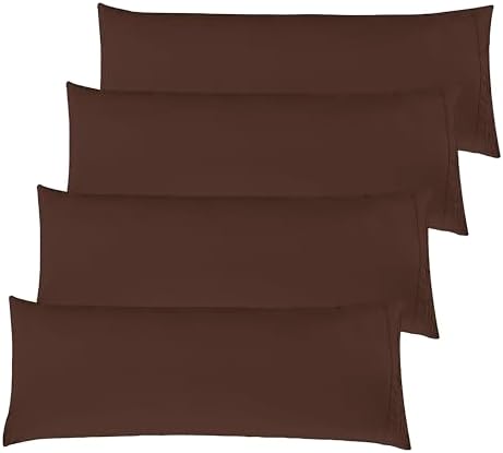 Elegant Comfort 4-PACK Solid Pillowcases 1500 Premium Hotel Quality Microfiber by ELEGANTCOMFORT