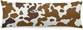 Cow Print Body Pillow Cover Western Cow Cowhide Skin Pattern Brown and Black by YUDILINSA