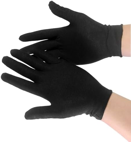 3 Pairs Cotton Gloves for Dry Hands Sleeping, Soft Sleep Gloves for Eczema by FOHOLA