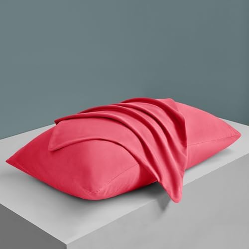 MILVOWOC Brushed Microfiber Queen Pillowcases, Hot Pink, 20 x 30 Inch - Image 5
