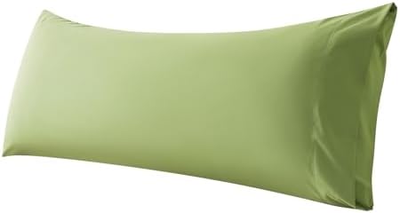 WhatsBedding Body Pillow Cover Cotton, Envelope Closure, Sage Green by WhatsBedding