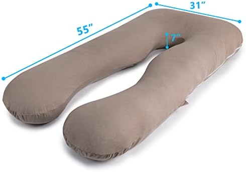 QUEEN ROSE Cooling U Shaped Pregnancy Pillow Cover, Maternity Body Pillowcase - Image 2