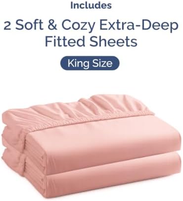 CGK Linens 2 Pack Extra Deep King Fitted Sheets - Image 4