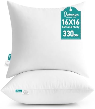 Oubonun 16 x 16 Throw Pillow Inserts by Oubonun