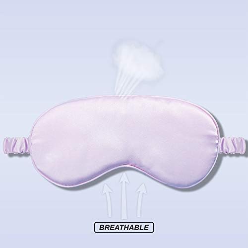 Silk Eye Mask for Sleeping Lavender Sleep Mask for Men Women, Soft Eye - Image 4