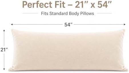 EVOLIVE Micromink Body Pillow Cover 21"x54", Zipper Closure - Image 4