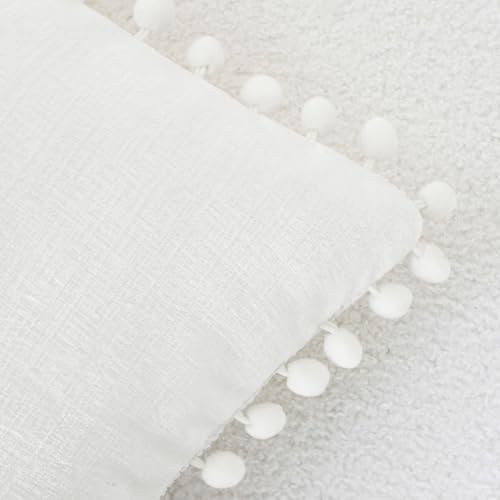 CaliTime Decorative Couch Throw Pillow Covers 18 X 18 Inches True White - Image 3