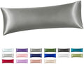 Silk Like Satin Body Pillowcase, Dark Grey, 1 Pack, 20x54 Inches by VCUSUELER
