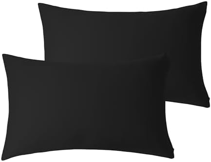 100% Cotton Zippered Pillow Protectors Standard Size by ShunjieHome