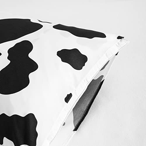 NTBAY Body Cow Pillowcase, 1800 Thread Brushed Microfiber Black and White Cow - Image 6