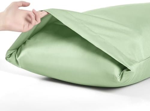 MILVOWOC Brushed Microfiber Pillowcases, Sage Green, 20x26 Inch - Image 5