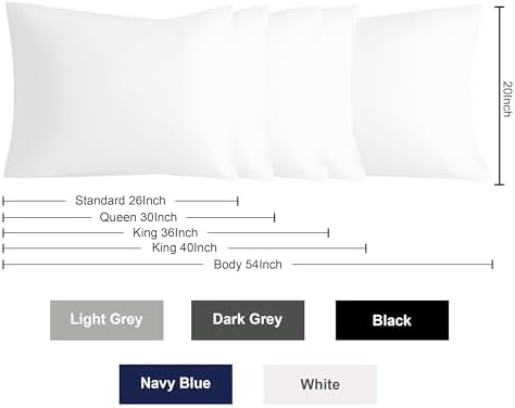 Body Pillow Cases, 2 Pack, 20x54 in, Microfiber - Image 5