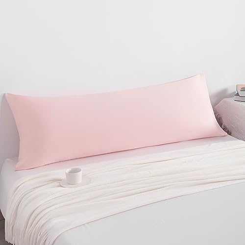 NTBAY Microfiber Body Pillowcase, 1 Pack, 20 x 54, Blush Pink - Image 2