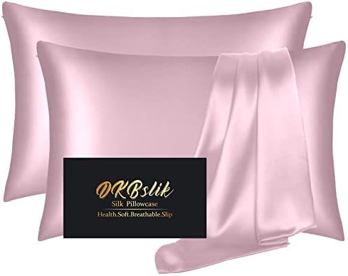 Silk Pillowcase 2 Pack, Natural Mulberry Silk Pillow Case, Anti Acne Silk by HOME