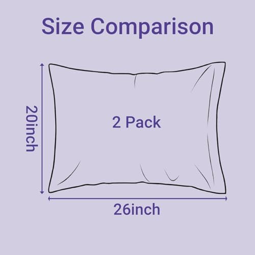 2 Pack Satin Pillowcases Silver Grey Standard Size 20x26 in - Image 6