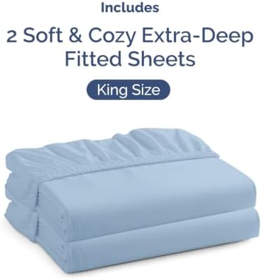 CGK Linens 2 Pack Extra Deep King Fitted Sheets - Image 4