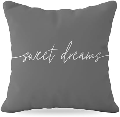 Sweet Dreams Pillow Cover 18x18, Decorative Throw Pillow Covers by YeiHe