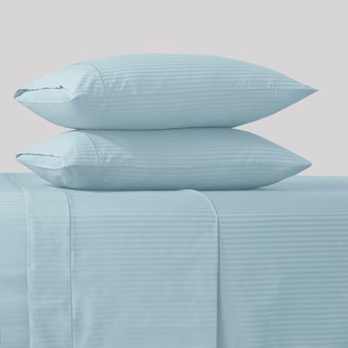 Feather & Stitch 100% Cotton Sateen 500 TC Split King Size Bed Sheet Set - Image 4