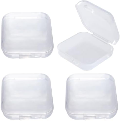 VARMDUKKE 4PCS Clear Ear Plug Cases, Small Plastic Boxes by VARMDUKKE