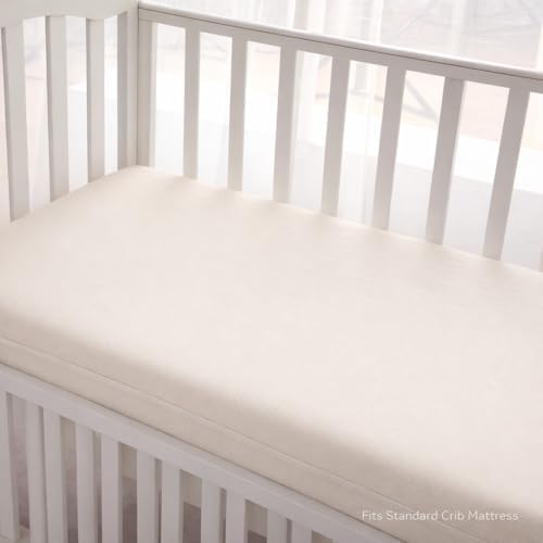 Deluxe Organic Cotton Percale Crib Mattress Protector Waterproof – Premium 280 - Image 3