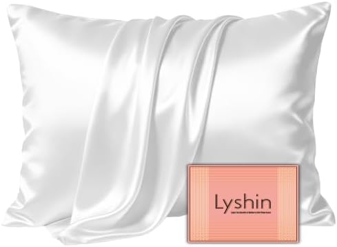 LYSHIN White Silk Pillow Cases Queen Size by LYSHINSILKPILLOWCASES