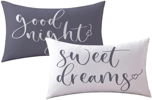 Bedding Decorative Lumbar Pillowcases Sweet Dreams Good Night Cushion Covers by ULOVE+LOVE+YOURSELF