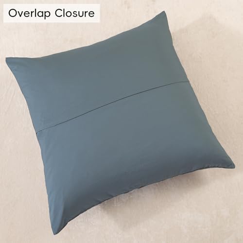 PHF Truly Velvet Euro Shams 26" x 26", Stormy Blue, No Insert, 2 Pack - Image 4