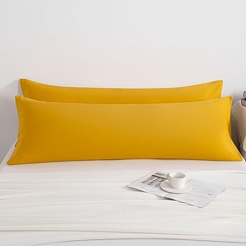 NTBAY Body Microfiber Pillowcases, Ginger Yellow - Image 4