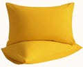 King Pillow Cases, 2 Pack, 20x40 in, Microfiber, Ginger Yellow by Aerlomi