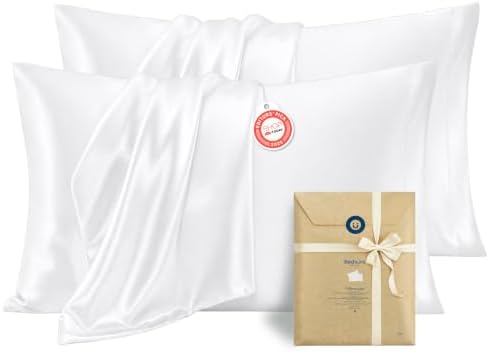 Bedsure Satin Pillowcases King Set of 4, Similar to Silk Pillowcases by BEDSURE