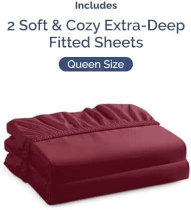 CGK Linens 2 Pack Extra Deep Queen Fitted Sheets - Image 4