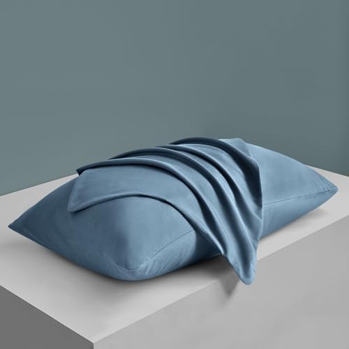 MILVOWOC Brushed Microfiber King Pillowcases, Slate Blue, 20x36 Inch - Image 5