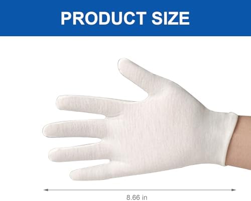 6 Pairs Cotton Gloves for Dry Hands Sleeping, Soft Sleep Gloves for Eczema - Image 2