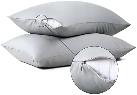 100% Cotton Zippered Pillow Protectors Queen Size - Image 6