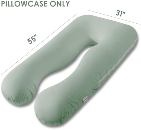 QUEEN ROSE U Shaped Pregnancy Pillow Cover, Maternity Body Pillowcase - Image 2