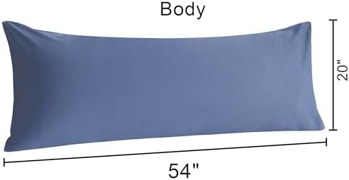 NTBAY Cotton Body Pillowcases, Denim Blue - Image 6