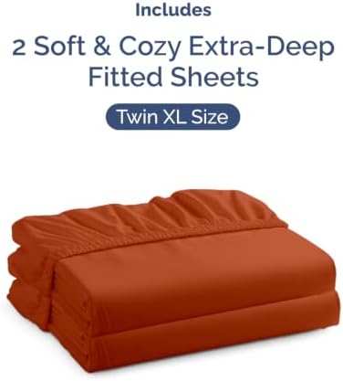CGK Linens 2 Pack Extra Deep Twin XL Fitted Sheets - Image 4