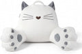Pink Cat Backrest Reading Pillow – Cute Kawaii Bed Rest Pillow by WURUS