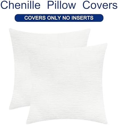 CaliTime Decorative Couch Throw Pillow Covers 26 X 26 Inches True White - Image 6