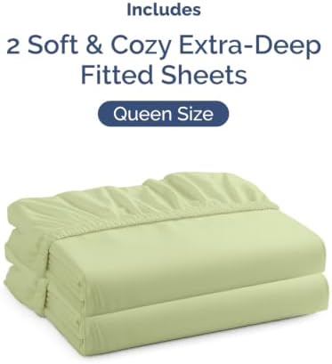 CGK Linens 2 Pack Extra Deep Queen Fitted Sheets - Image 4