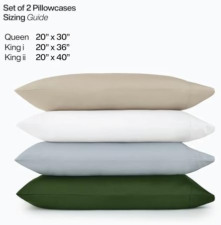 QUEENSBAY King Pillow Cases Set of 2, Microfiber Cooling Pillowcases, Soft - Image 7