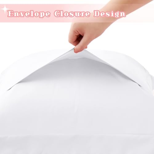 Homiest White Pillow Shams King Size Set of 2, 2-Inch Flange - Image 6
